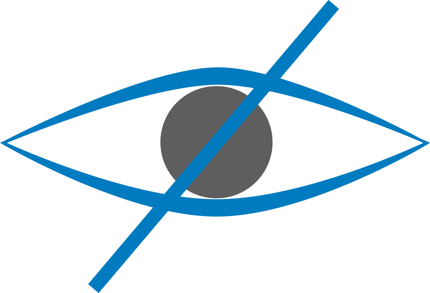 Blindensymbol Durchgestrichenes Auge